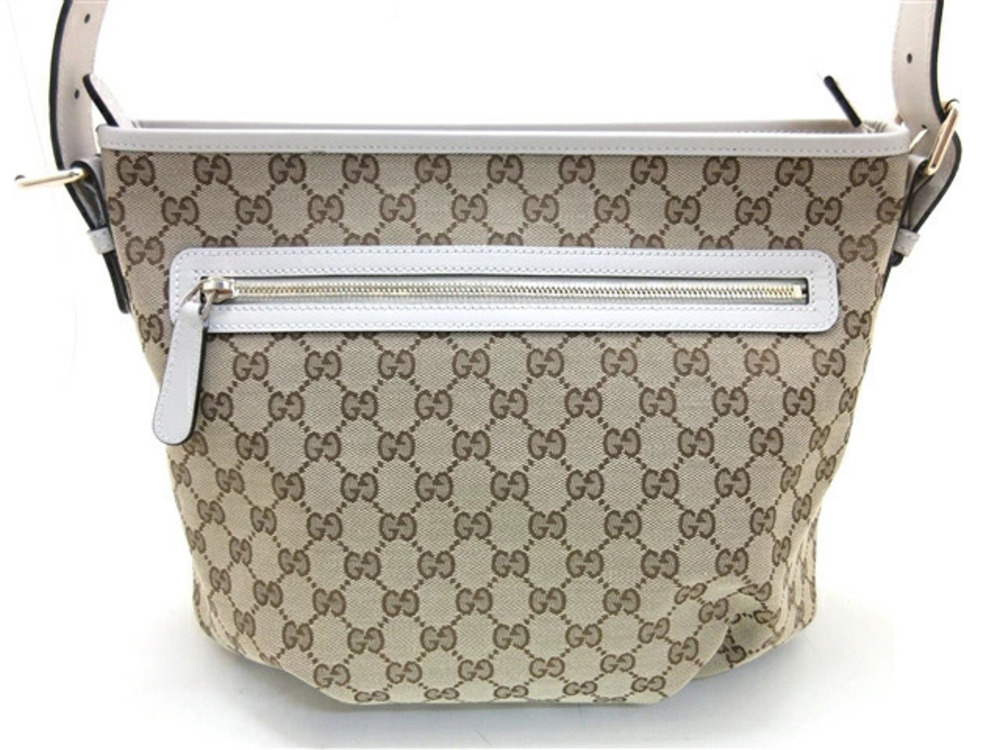 Gucci Shoulder Bag GG Canvas Beige Cream